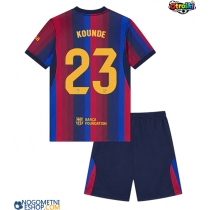 Otroški Nogometni dresi Barcelona Jules Kounde #23 Domači 2026-27 Kratek Rokav (+ Kratke hlače)